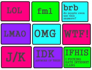 Internet slang stickers