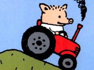 Поросёнок Пётр на тракторе