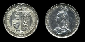 шиллинг 1887 г серебро