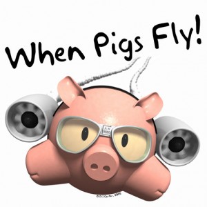 Идиома when pigs fly